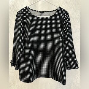 Talbots Women’s Black White Long Sleeve Top Size: Small Petite
